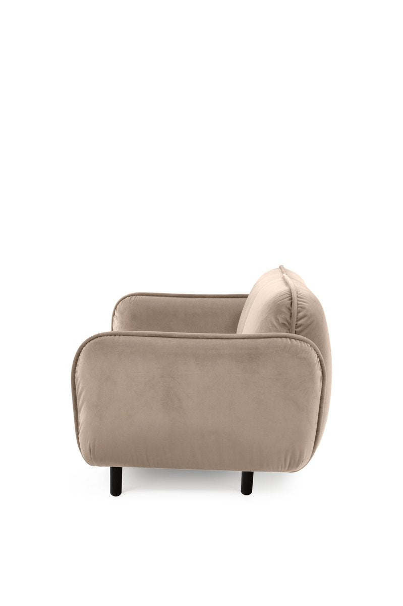 Bean 2-Seater Sofa in Beige Velour from Emko