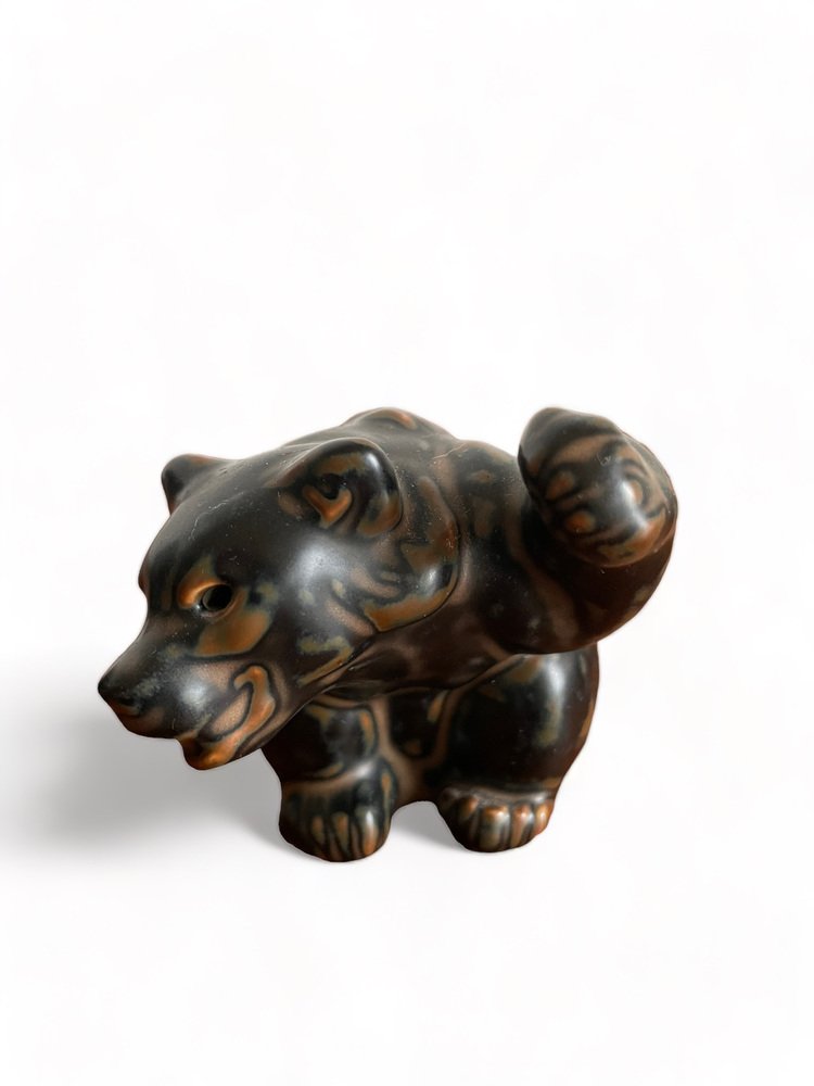 Bear Figurines by Knud Kyhn for Royal Copenhagen, 1950s, Set of 4