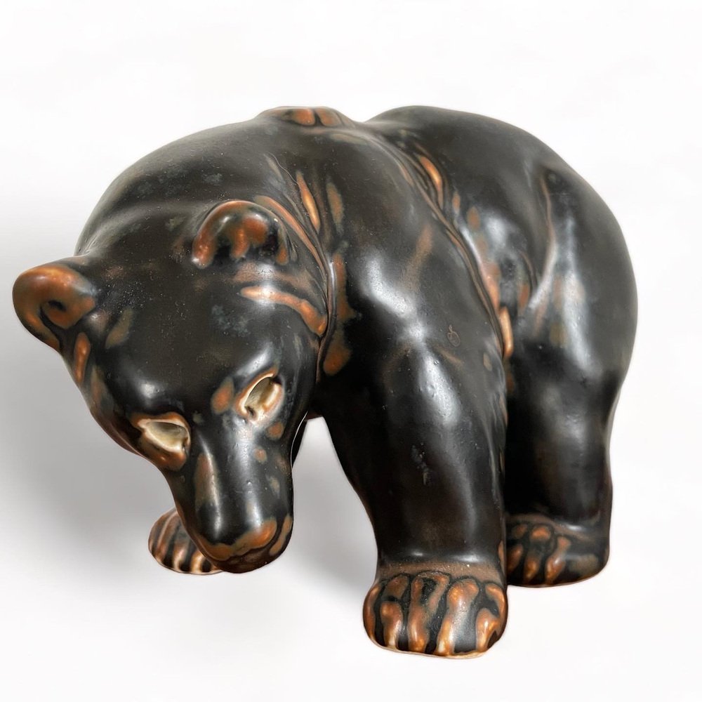 Bear Figurines by Knud Kyhn for Royal Copenhagen, 1950s, Set of 4