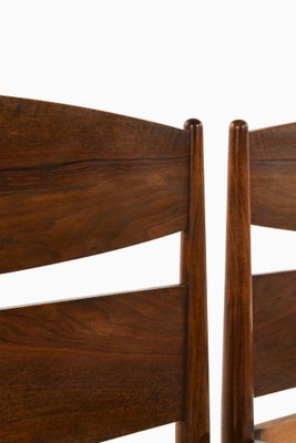 Bed Frames in Walnut and Cane, 1950s, Set of 2-SC-2039394