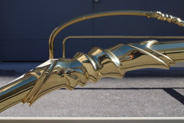 Bed in Solid Brass from Lipparini, 1970s-EH-753739