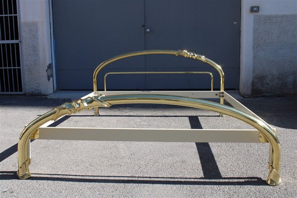 Bed in Solid Brass from Lipparini, 1970s-EH-753739