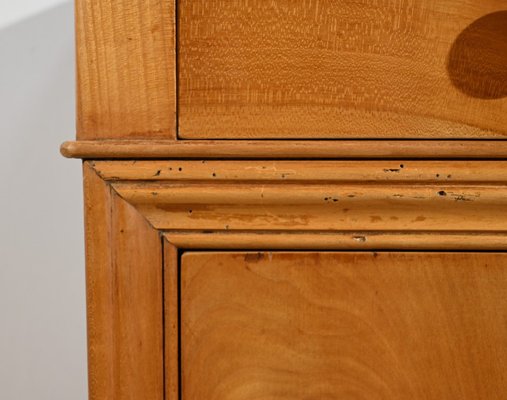 Bedside Table in Solid Cherrywood and Veneer, 1900s-RVK-1764689