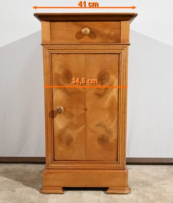 Bedside Table in Solid Cherrywood and Veneer, 1900s-RVK-1764689