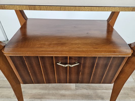 Bedside Table in Walnut and Maple with Formica Top attributed to Giò Ponti for La Permanente Mobili Cantù, 1940s-ZUW-2023626