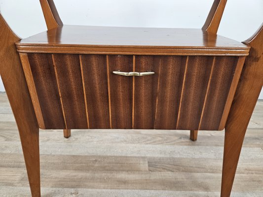 Bedside Table in Walnut and Maple with Formica Top attributed to Giò Ponti for La Permanente Mobili Cantù, 1940s-ZUW-2023626