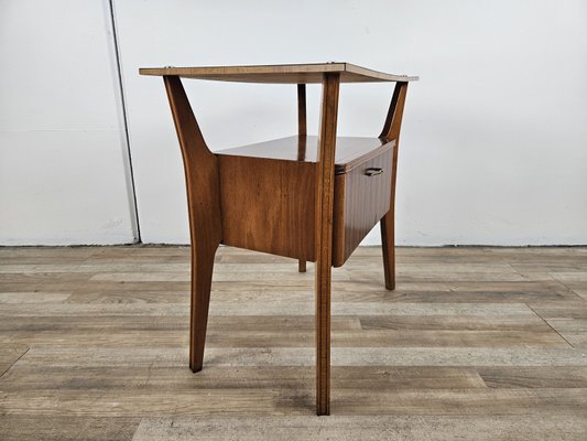 Bedside Table in Walnut and Maple with Formica Top attributed to Giò Ponti for La Permanente Mobili Cantù, 1940s-ZUW-2023626