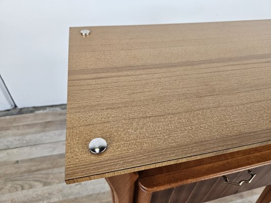 Bedside Table in Walnut and Maple with Formica Top attributed to Giò Ponti for La Permanente Mobili Cantù, 1940s-ZUW-2023626