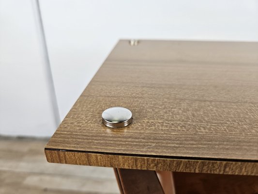 Bedside Table in Walnut and Maple with Formica Top attributed to Giò Ponti for La Permanente Mobili Cantù, 1940s-ZUW-2023626