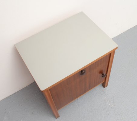 Bedside Table in Walnut & Formica, 1950s-PF-1063701