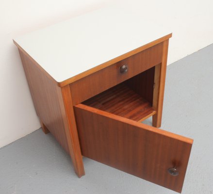 Bedside Table in Walnut & Formica, 1950s-PF-1063701