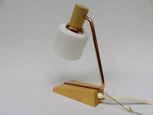 Bedside Table Lamps in Copper and Glass from Temde, 1960s, Set of 2-EY-1320286