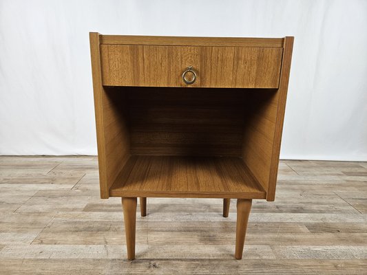 Bedside Table with Drawer and Open Compartment, Italy, 1980s-ZUW-1804113