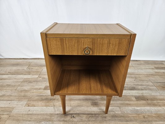 Bedside Table with Drawer and Open Compartment, Italy, 1980s-ZUW-1804113