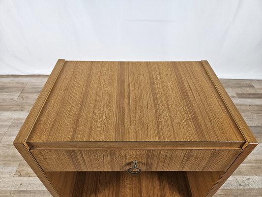 Bedside Table with Drawer and Open Compartment, Italy, 1980s-ZUW-1804113