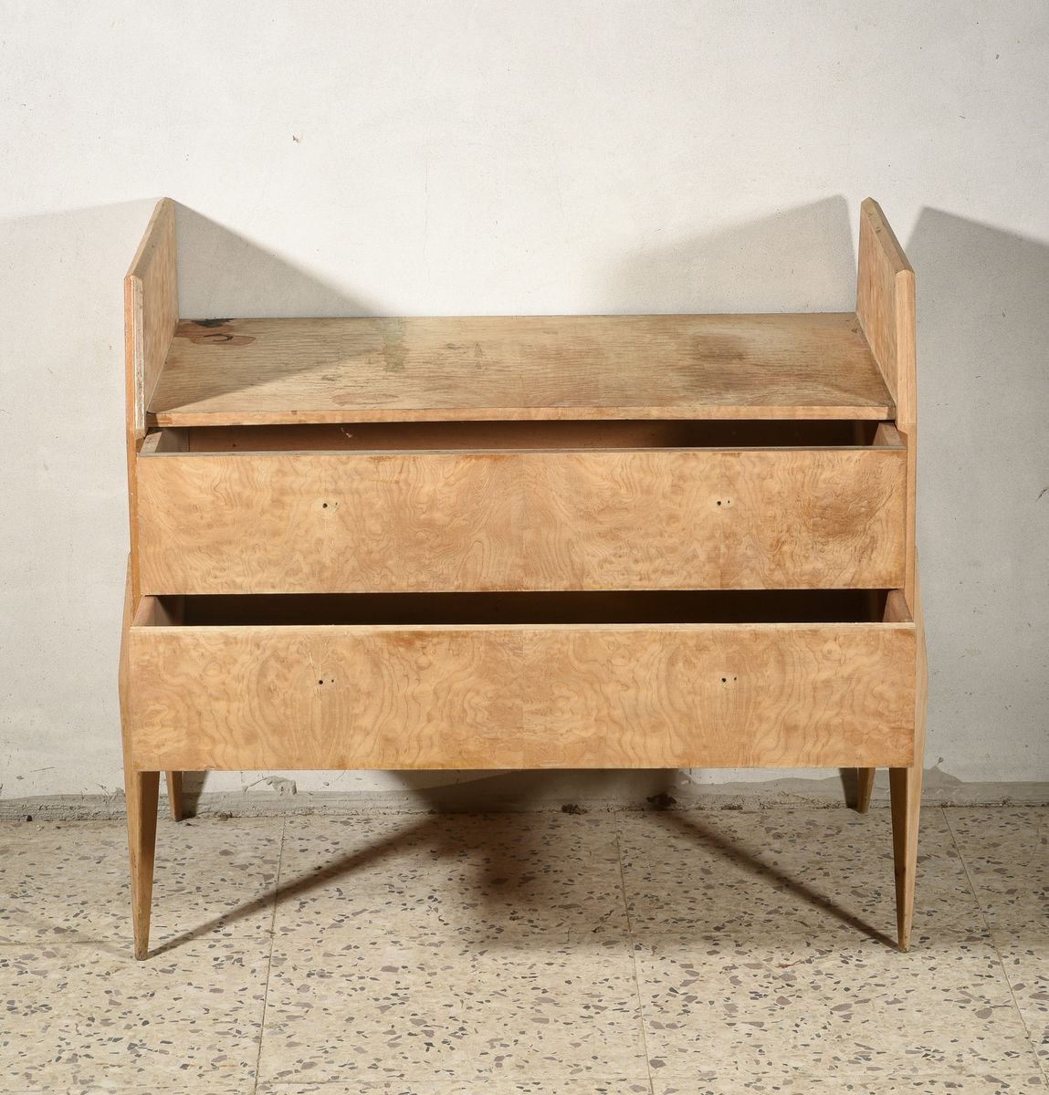 Bedside table with Two Drawers, Italy , 1970s