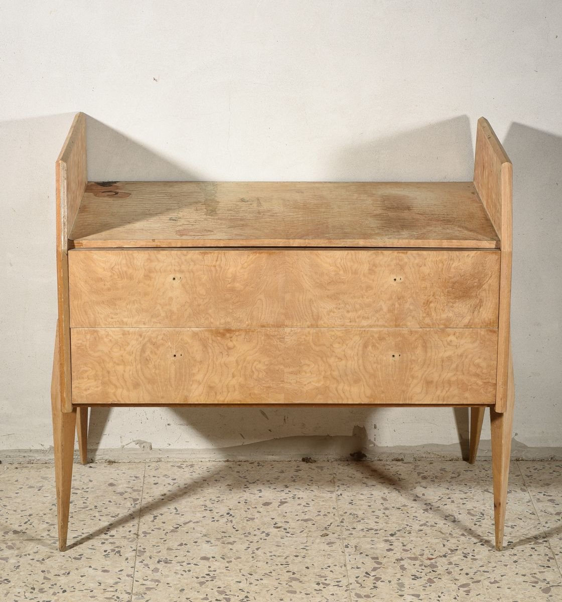 Bedside table with Two Drawers, Italy , 1970s