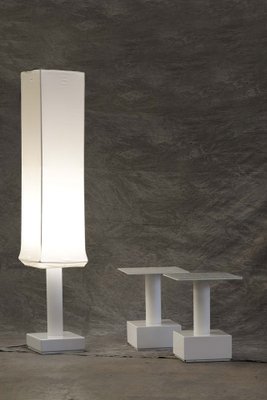 Bedside Tables and Floor Lamp by Ludwing Mies Van Der Rohe for Alivar, Set of 3-PTH-1327785