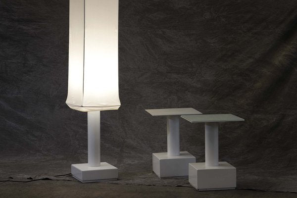 Bedside Tables and Floor Lamp by Ludwing Mies Van Der Rohe for Alivar, Set of 3-PTH-1327785