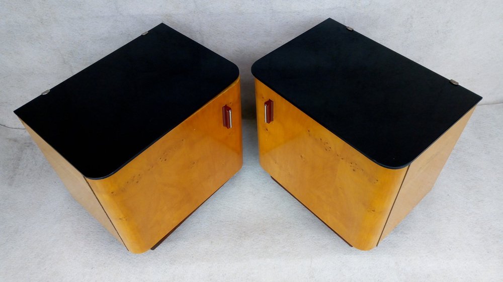 Bedside Tables by Jindřich Halabala for Up Races, 1960s, Set of 2