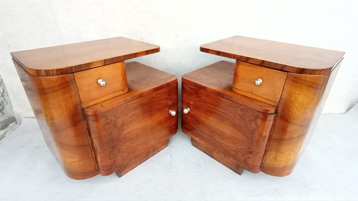 Bedside Tables by Jindřich Halabala for Up Závody, 1940s, Set of 2-VIC-1811236