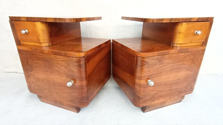 Bedside Tables by Jindřich Halabala for Up Závody, 1940s, Set of 2-VIC-1811236