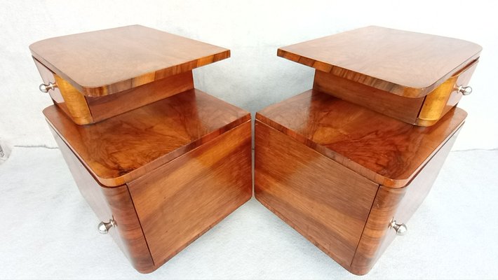 Bedside Tables by Jindřich Halabala for Up Závody, 1940s, Set of 2-VIC-1811236