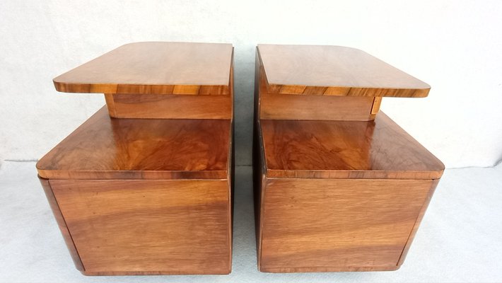 Bedside Tables by Jindřich Halabala for Up Závody, 1940s, Set of 2-VIC-1811236