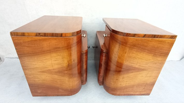 Bedside Tables by Jindřich Halabala for Up Závody, 1940s, Set of 2-VIC-1811236