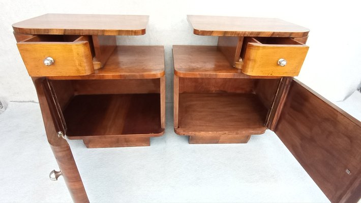 Bedside Tables by Jindřich Halabala for Up Závody, 1940s, Set of 2-VIC-1811236