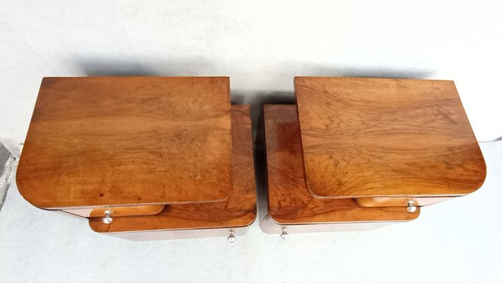 Bedside Tables by Jindřich Halabala for Up Závody, 1940s, Set of 2-VIC-1811236