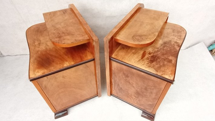 Bedside Tables by Jindrich Halabala for Up Závody, 1950s, Set of 2-VIC-2027631