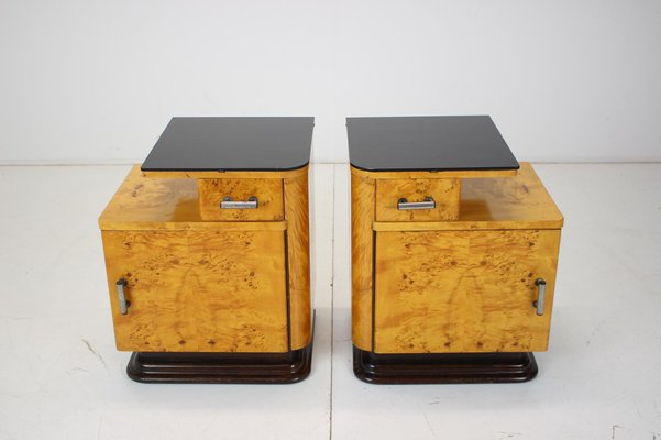 Bedside Tables by Jindřich Halabala for Up Závody, 1950s, Set of 2-TZ-1061157