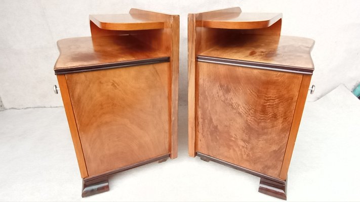 Bedside Tables by Jindrich Halabala for Up Závody, 1950s, Set of 2-VIC-2027631