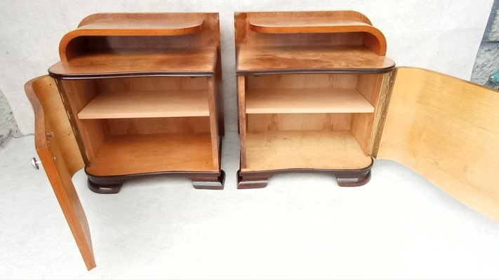 Bedside Tables by Jindrich Halabala for Up Závody, 1950s, Set of 2-VIC-2027631