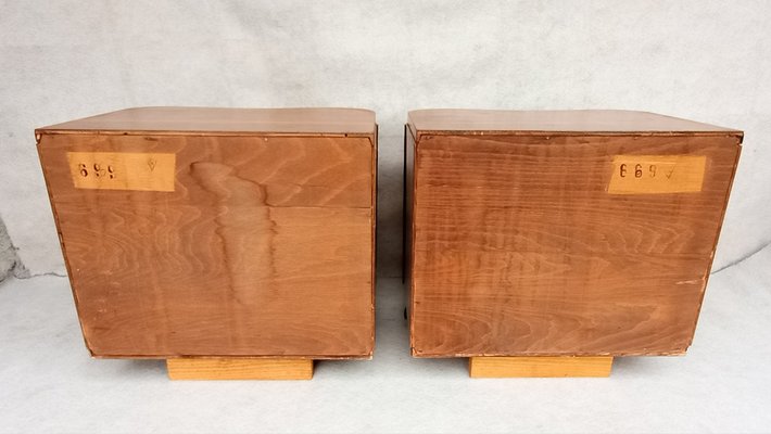 Bedside Tables by Jindrich Halabala for Up Závody, 1950s, Set of 2-VIC-2043030