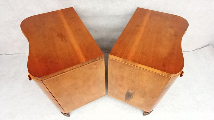 Bedside Tables by Jindrich Halabala for Up Závody, 1950s, Set of 2-VIC-2043030