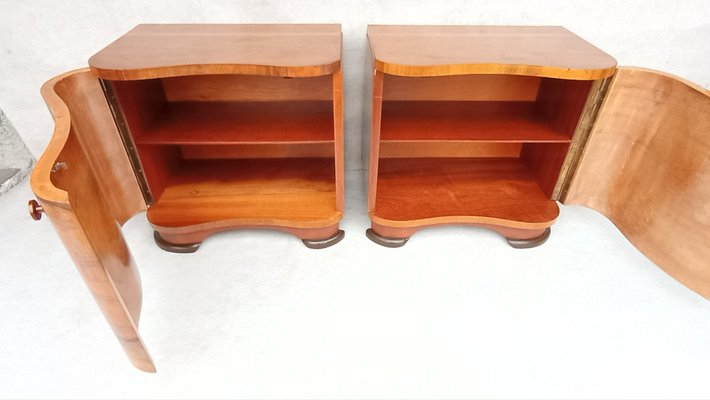 Bedside Tables by Jindrich Halabala for Up Závody, 1950s, Set of 2-VIC-2043030