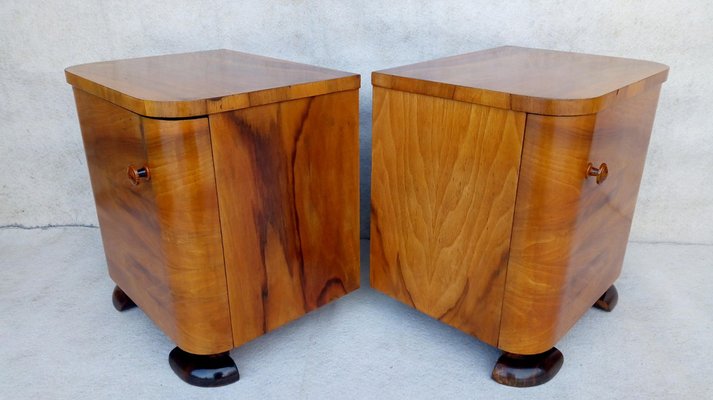 Bedside Tables by Jindřich Halabala for Up Závody, 1950s, Set of 2-VIC-1769043