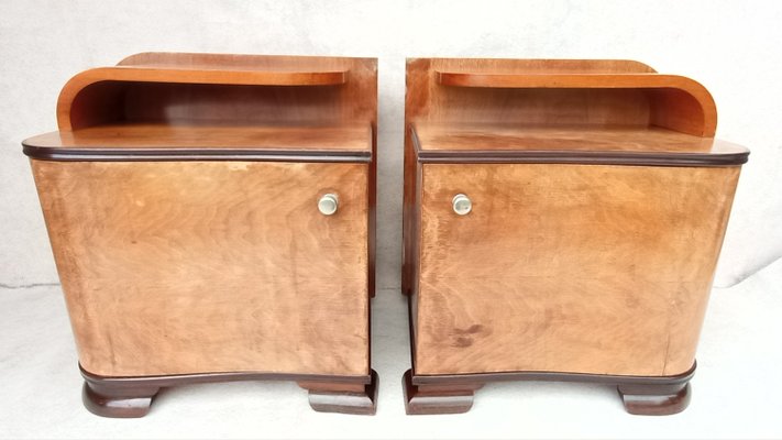 Bedside Tables by Jindrich Halabala for Up Závody, 1950s, Set of 2-VIC-2027631