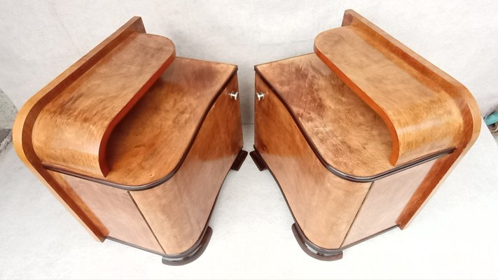 Bedside Tables by Jindrich Halabala for Up Závody, 1950s, Set of 2-VIC-2027631