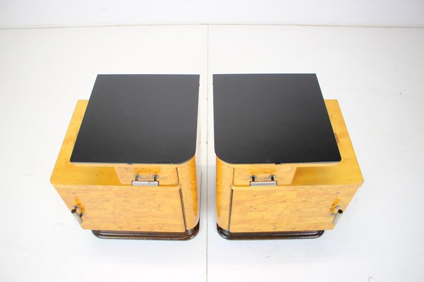 Bedside Tables by Jindřich Halabala for Up Závody, 1950s, Set of 2-TZ-1061157