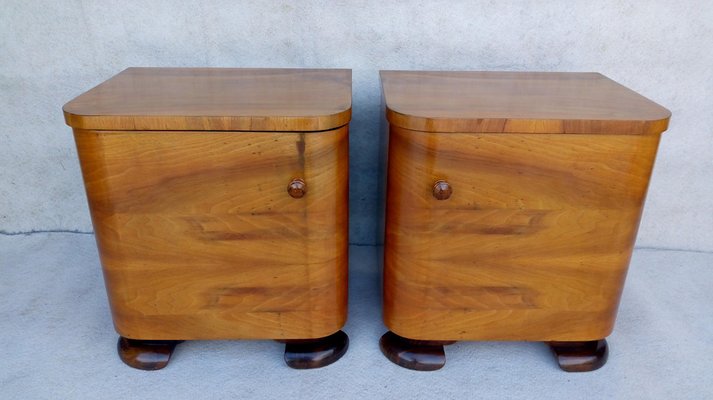 Bedside Tables by Jindřich Halabala for Up Závody, 1950s, Set of 2-VIC-1769043