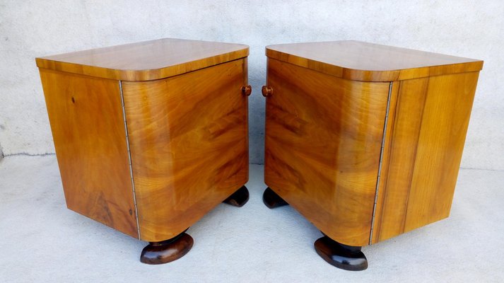 Bedside Tables by Jindřich Halabala for Up Závody, 1950s, Set of 2-VIC-1769043