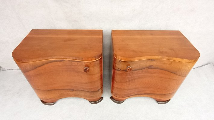 Bedside Tables by Jindrich Halabala for Up Závody, 1950s, Set of 2-VIC-2043030