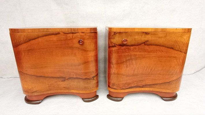 Bedside Tables by Jindrich Halabala for Up Závody, 1950s, Set of 2-VIC-2043030