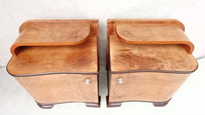 Bedside Tables by Jindrich Halabala for Up Závody, 1950s, Set of 2-VIC-2027631