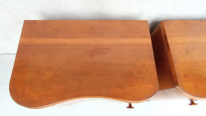 Bedside Tables by Jindrich Halabala for Up Závody, 1950s, Set of 2-VIC-2043030