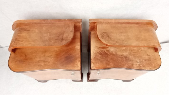 Bedside Tables by Jindrich Halabala for Up Závody, 1950s, Set of 2-VIC-2027631