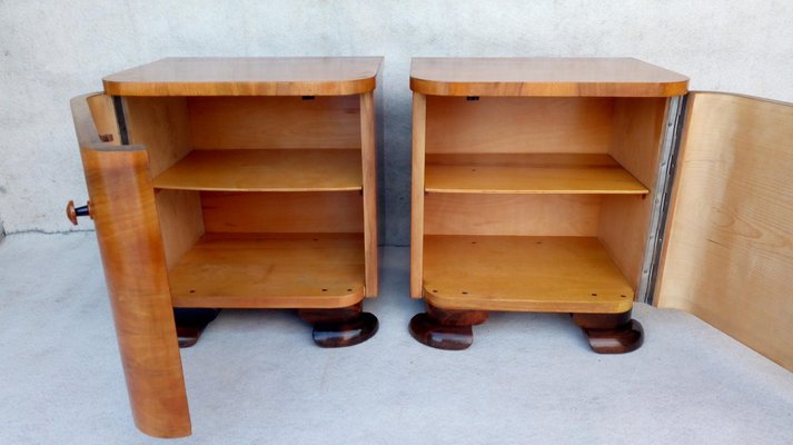 Bedside Tables by Jindřich Halabala for Up Závody, 1950s, Set of 2-VIC-1769043